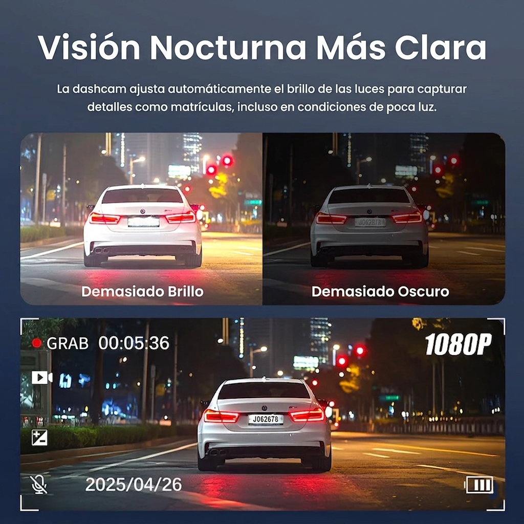 Cámara de vigilancia para coche 360° con 5 canales Full HD y Wi-Fi