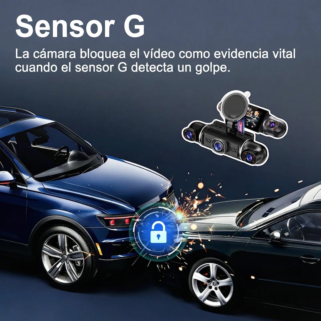 Cámara de vigilancia para coche 360° con 5 canales Full HD y Wi-Fi
